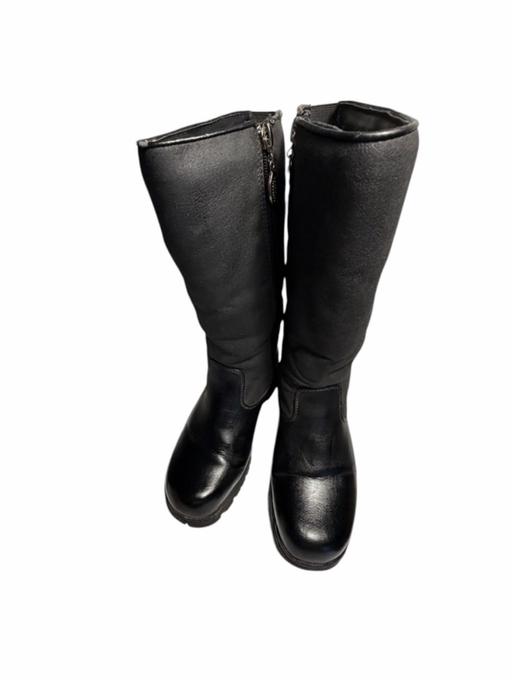 Boston Accents Women's Patty Black Knee-High Insultaed Zip Boots Sz 6